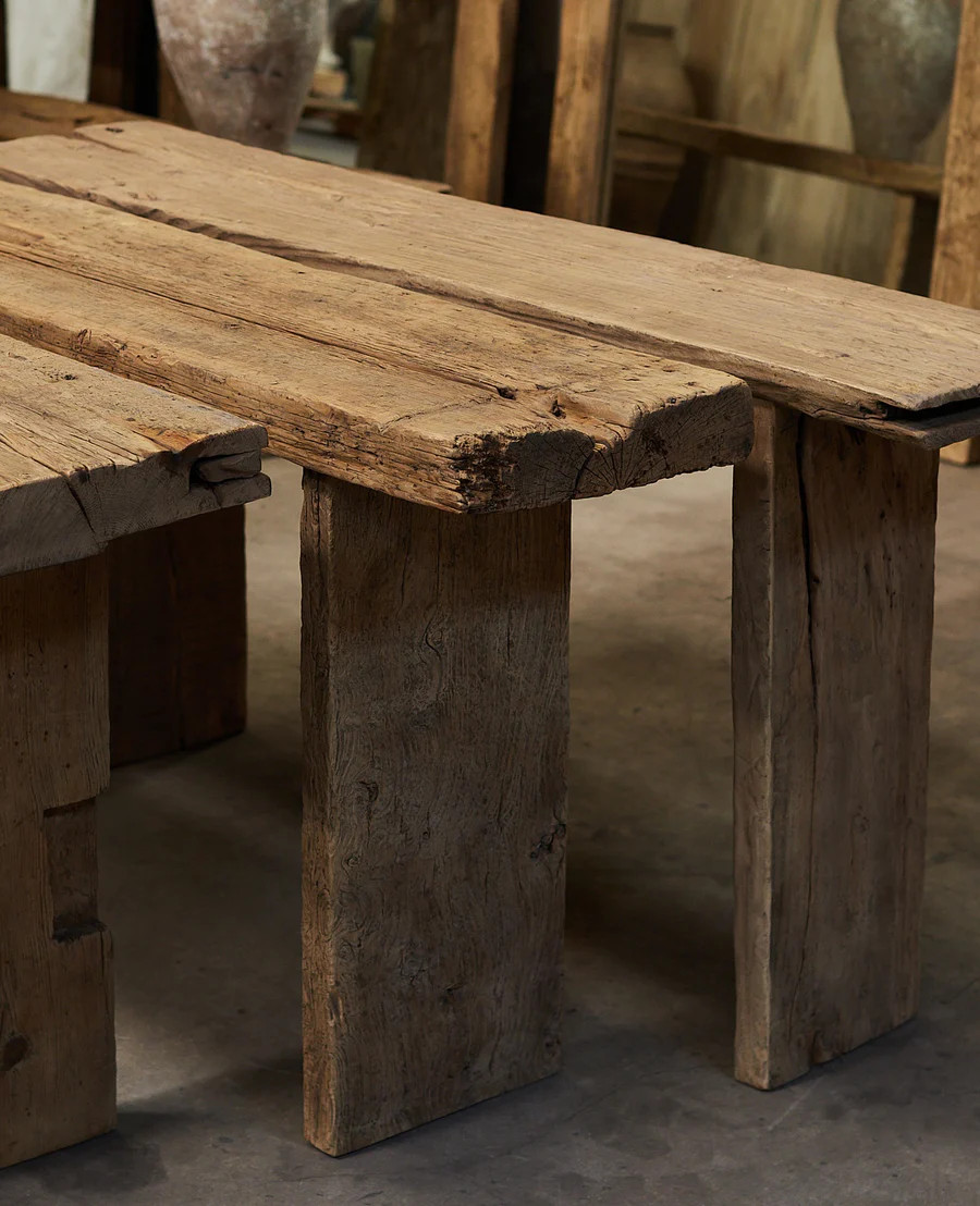 Olive Ateliers Reclaimed Chunky Elm Console - Natural from China | Olive Ateliers