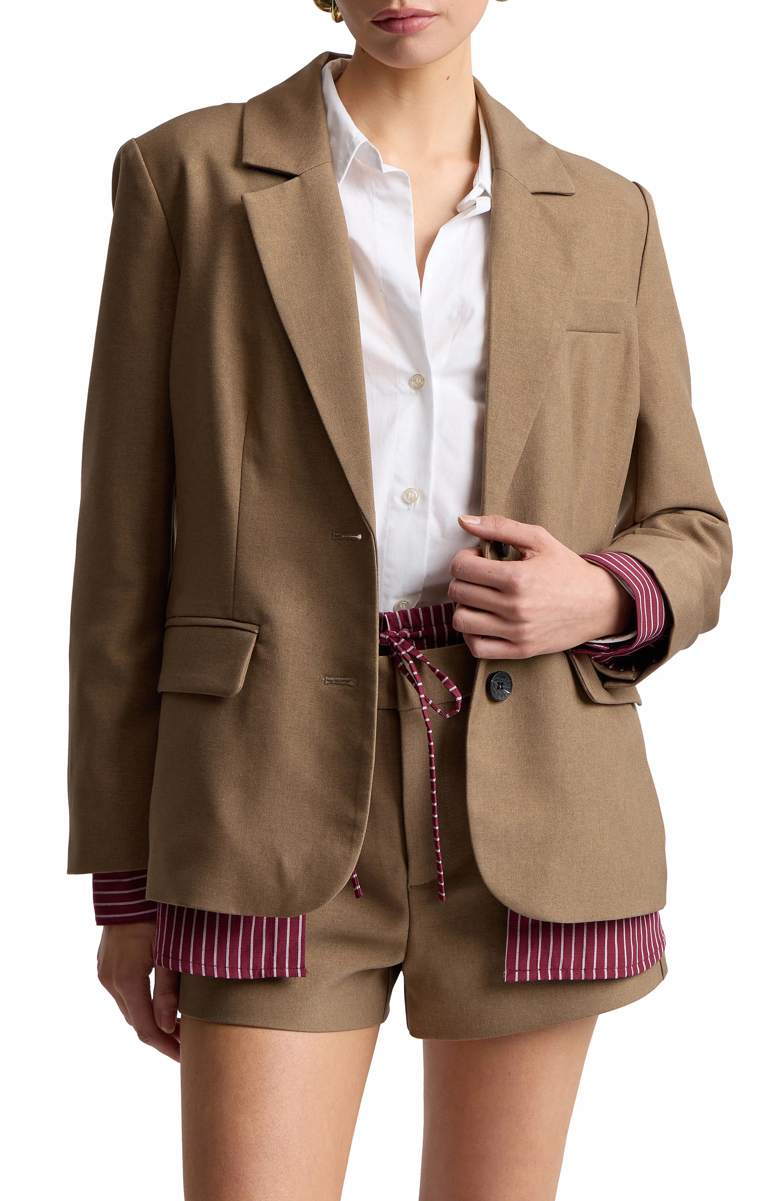 Avec Les Filles Relaxed Blazer with Shirt Insert (Women) | Nordstrom | Nordstrom