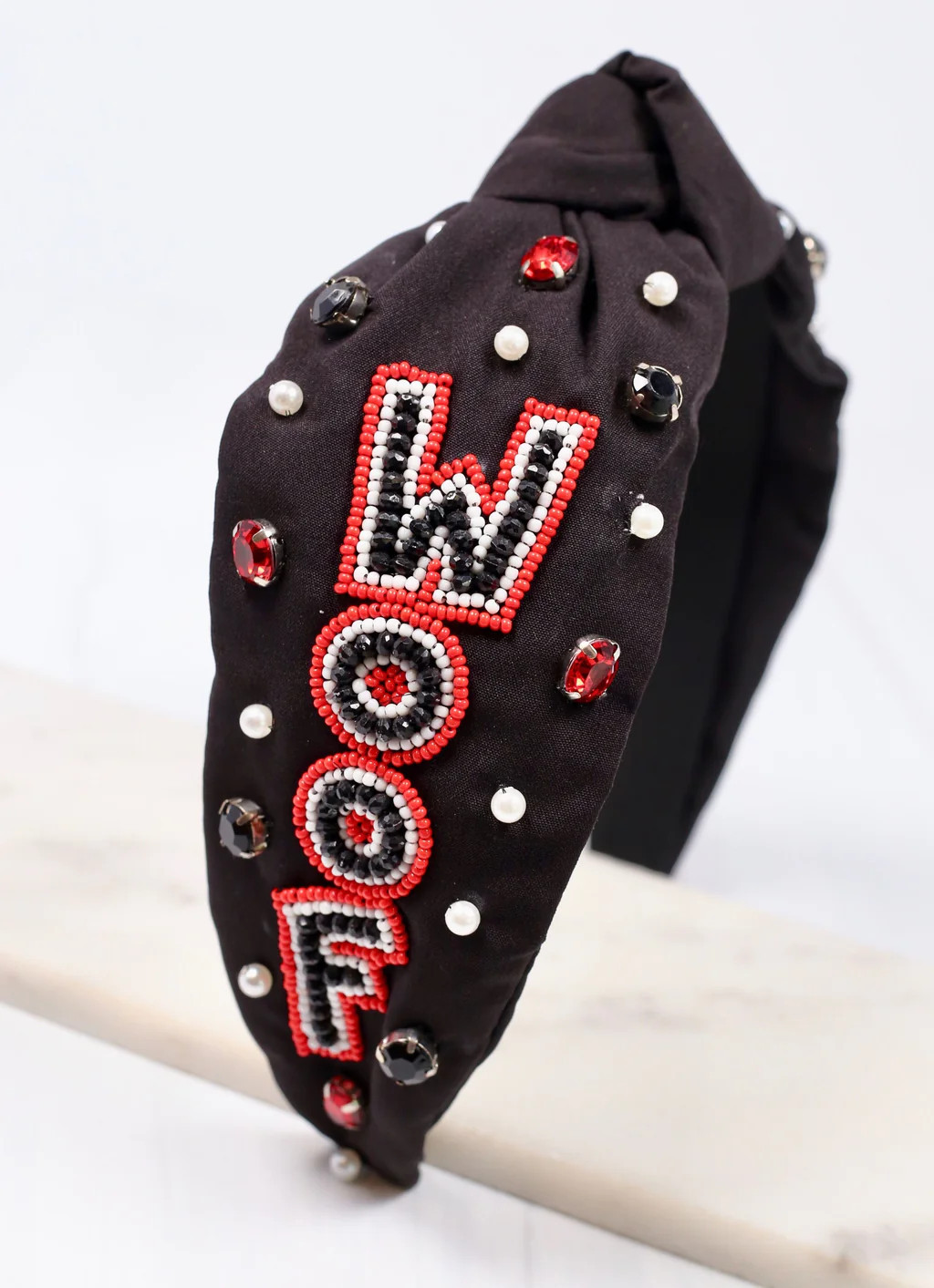 Woof Embellished Headband BLACK | Caroline Hill