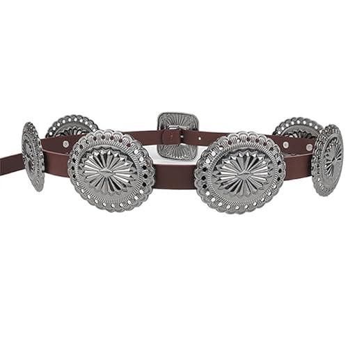 OVOY Western-Cowboy-Disc-Belt Boho Wide Disk Concho Country Waist Belts for Women | Amazon (US)