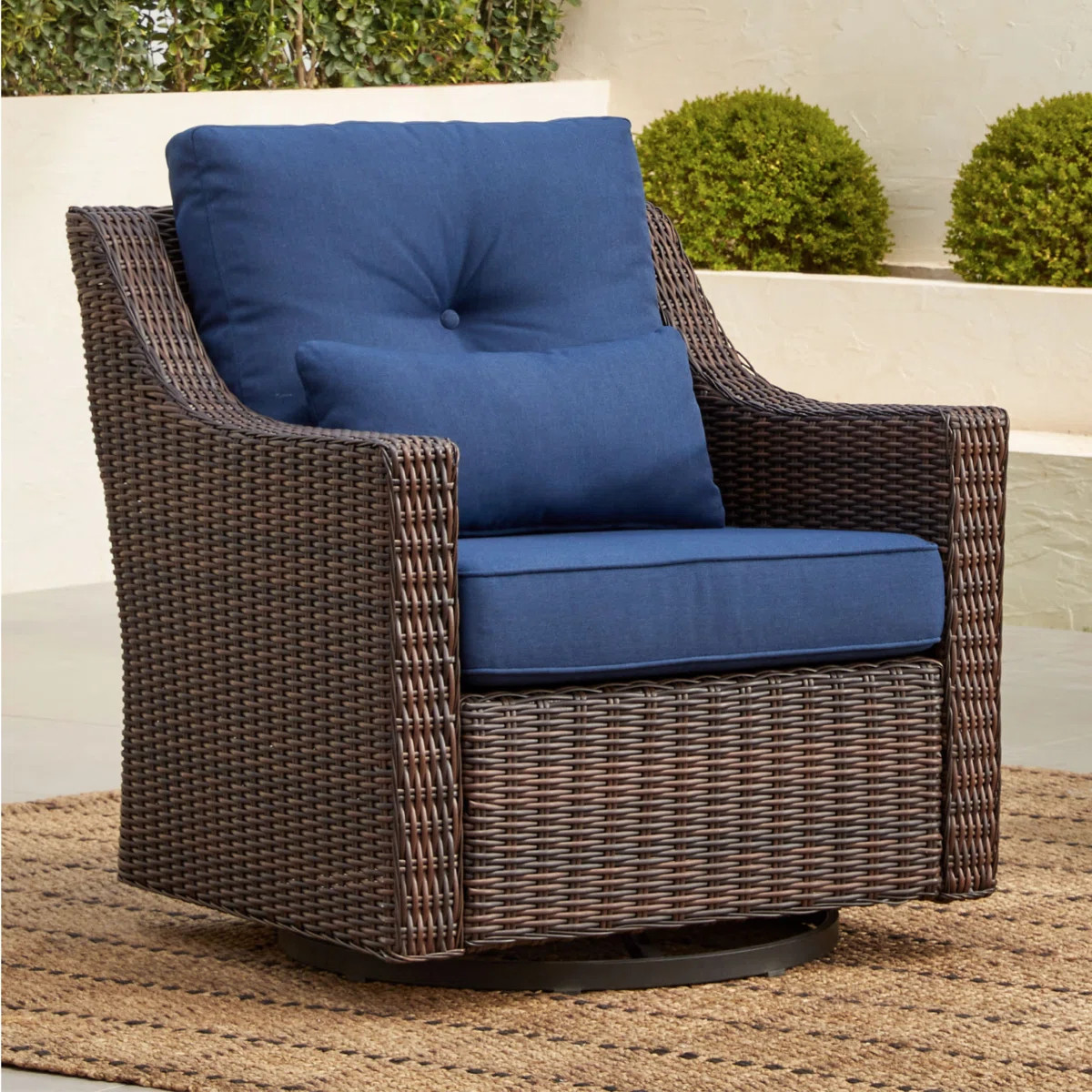 Keaisha Outdoor Swivel Wicker Glider Lounge Chair (Set of 2) | Wayfair North America