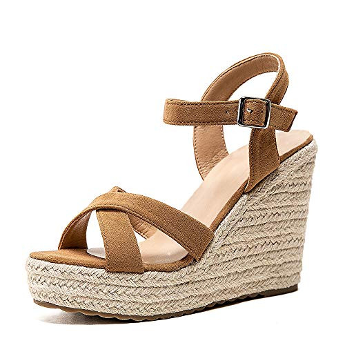 Amazon.com | VICKI·VICKI Wedge Sandals for Women Wedges Heels Platform Espadrilles Dress Summer ... | Amazon (US)