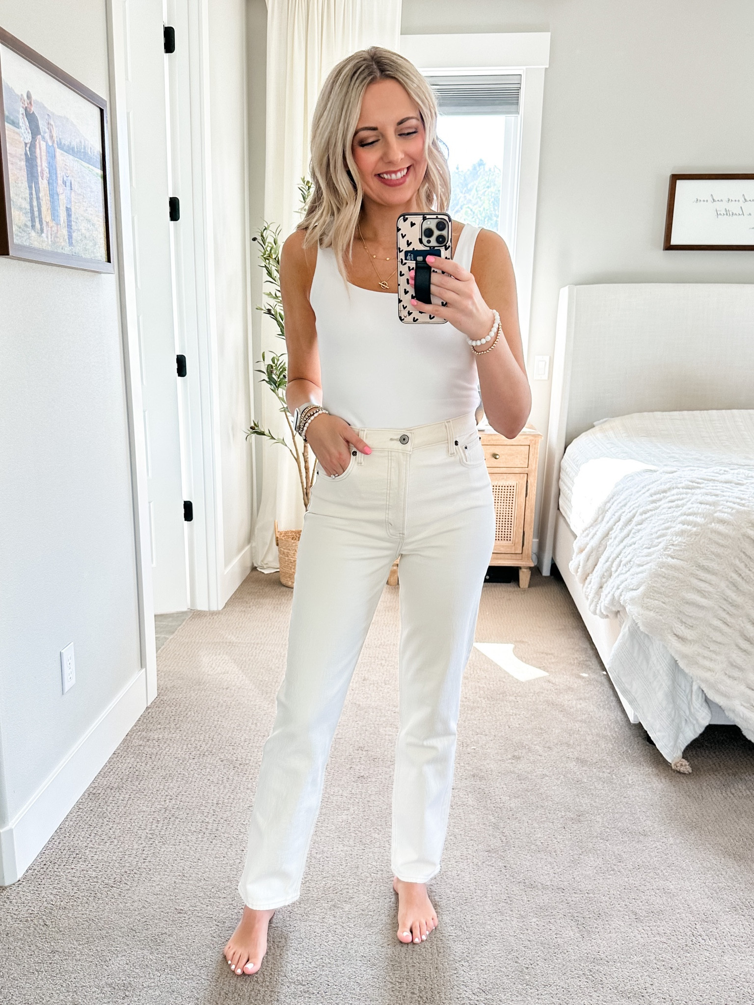 Abercrombie 90’s straight high rise in cream 🤍

Sized up to 27

#LTKunder100 #LTKstyletip