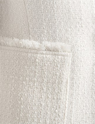 COLLARLESS FRINGED JACKET | David Jones (Australia & New Zealand)
