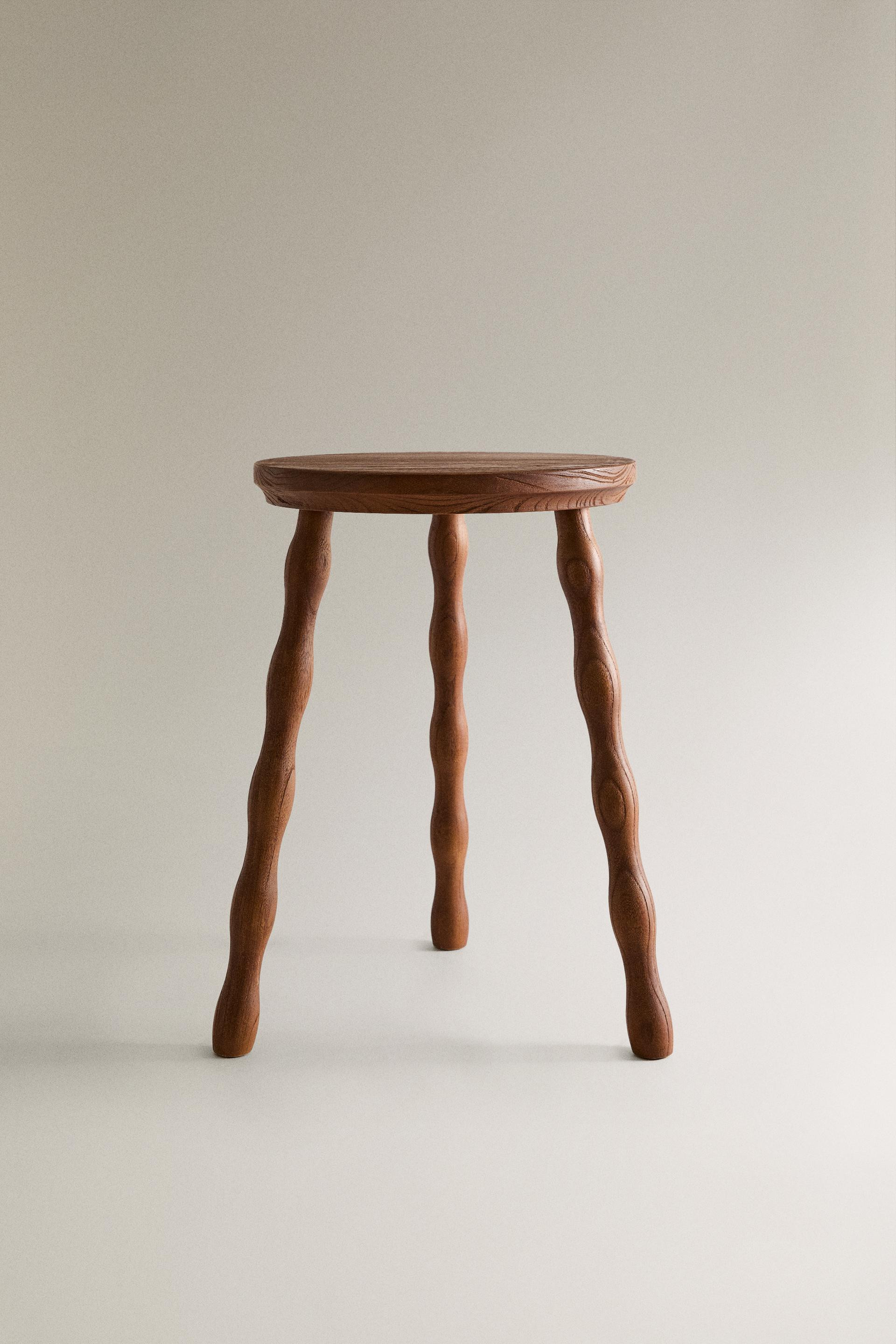 ELM WOOD STOOL - Brown - ONE SIZE ONLY | Zara US