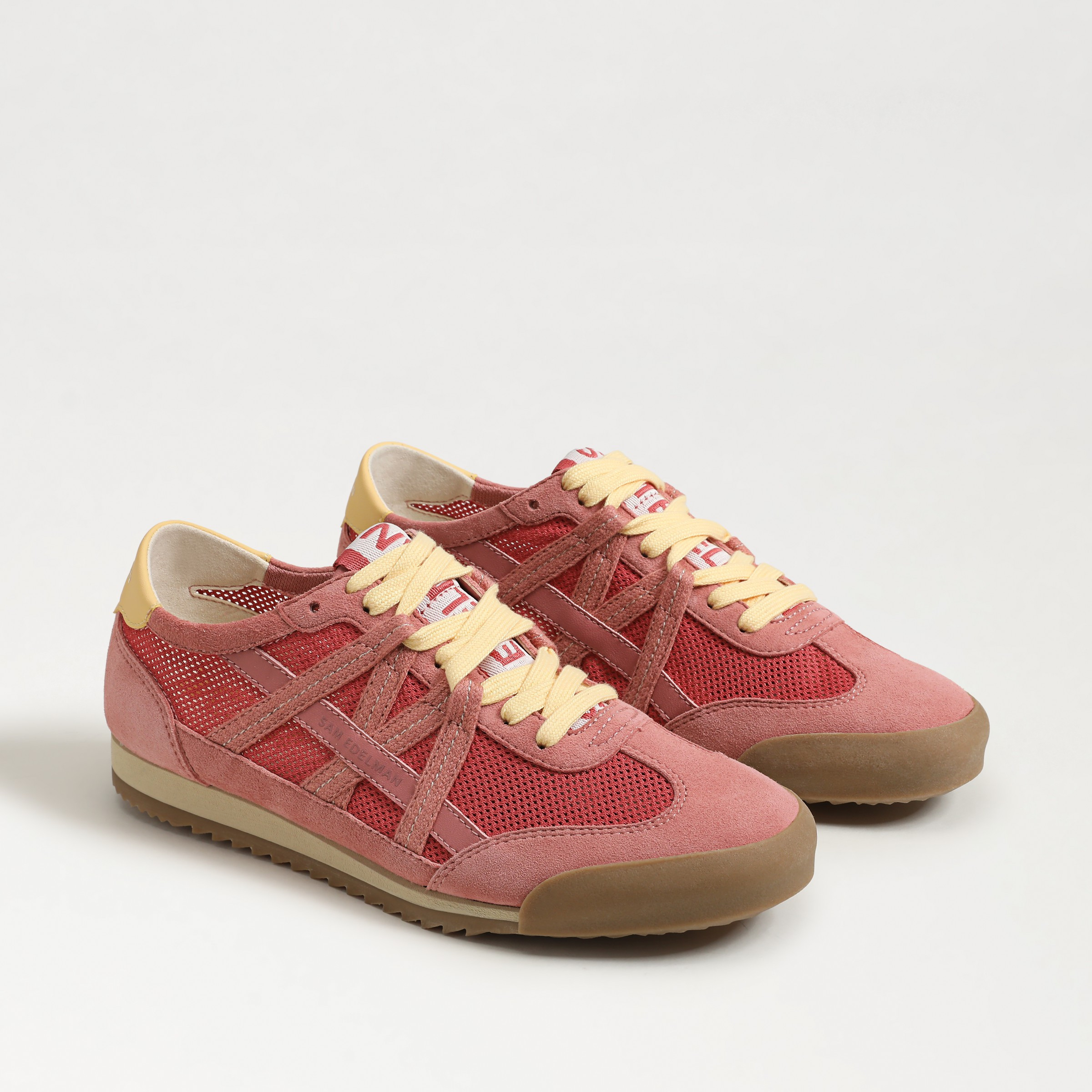 Sam Edelman Irma Lace Up Sneaker Summer Rose/Pink Lilly Suede | Sam Edelman