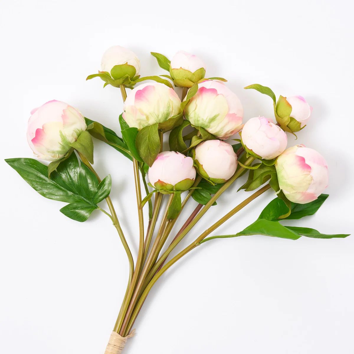 Real Touch Faux Peony Bud Bouquet Bundle of 10 Stems  - Blush Pink | Darby Creek Trading