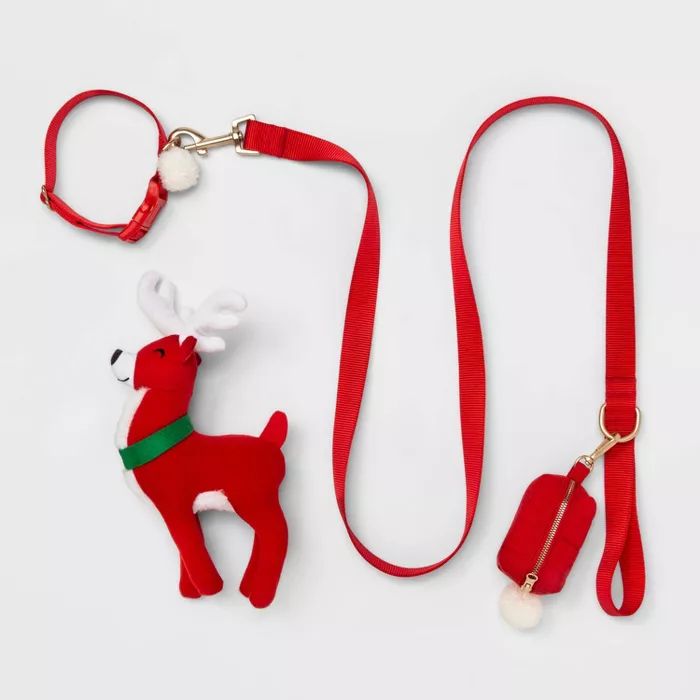 Holiday Dog Collar with Pom Pom - Red - Wondershop™ | Target