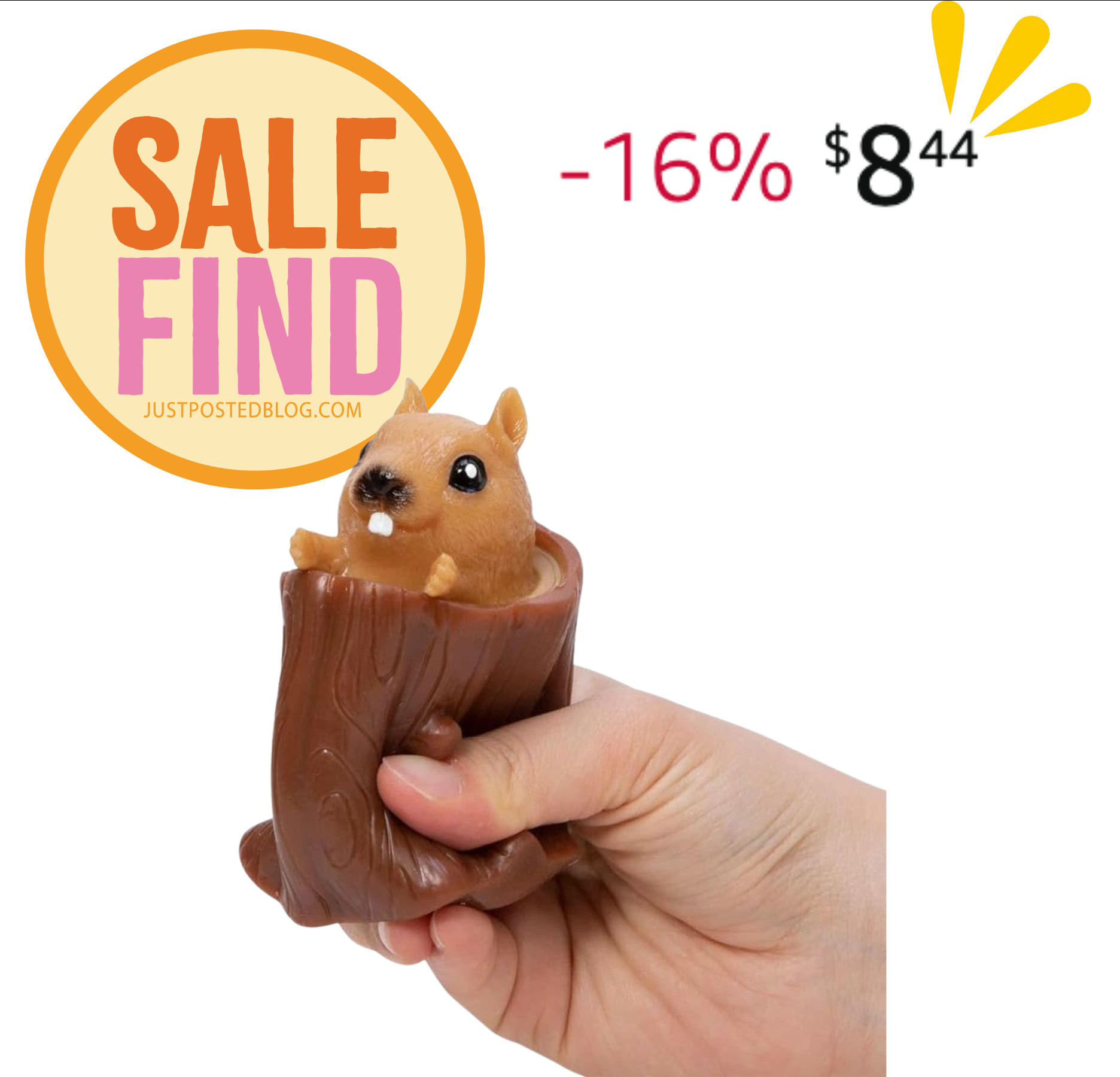 This squirrels squishy toy is on sale right now!! This is Needoh brand!! 

 