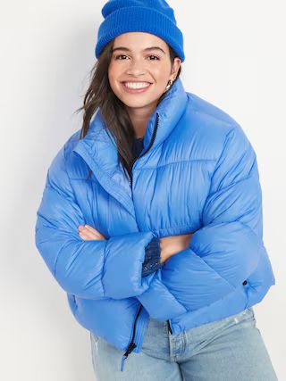 Water-Resistant Frost Free Short Puffer Jacket for Women | Old Navy (US)