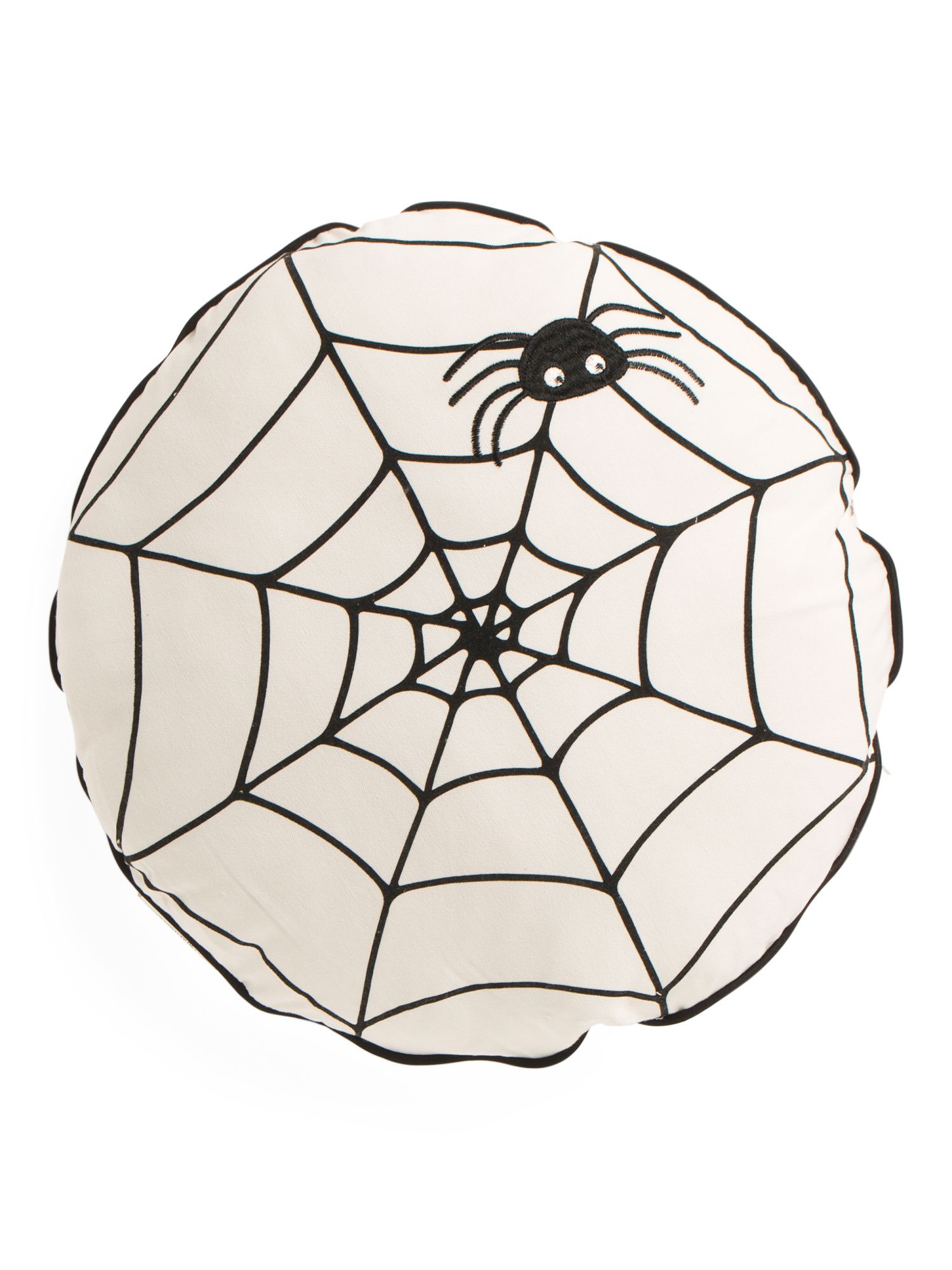 18in Round Spider Web Pillow | TJ Maxx