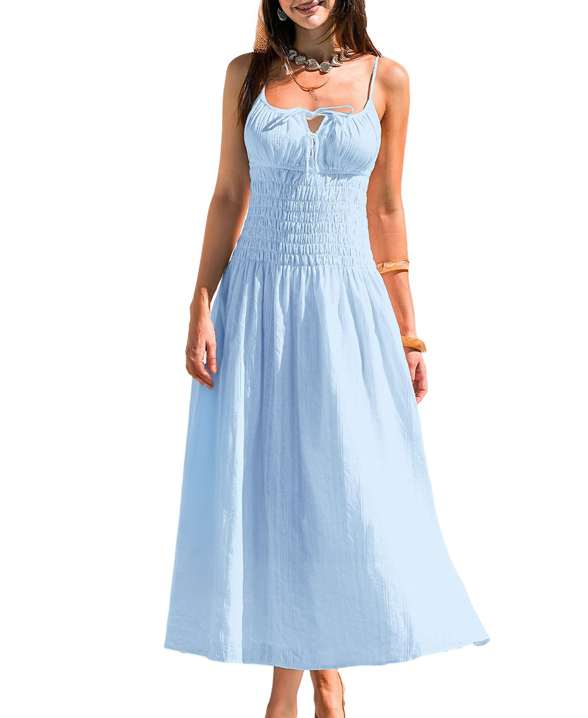 Cupshe Women's The Sweetest Thing Blue Maxi Beach Dress - Light/pastel blue | Macy's