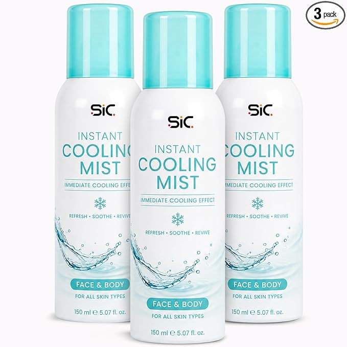 SIC Ultra Cooling Mist Spray for Face and Body – Pack of 3 x 150ml Instant Cooling Spray for Sk... | Amazon (UK)