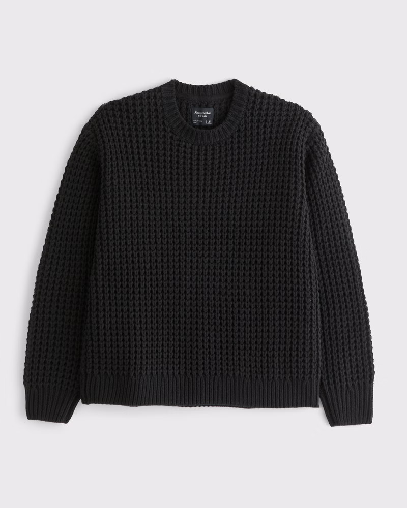 Chunky Waffle Crew Sweater | Abercrombie & Fitch (US)