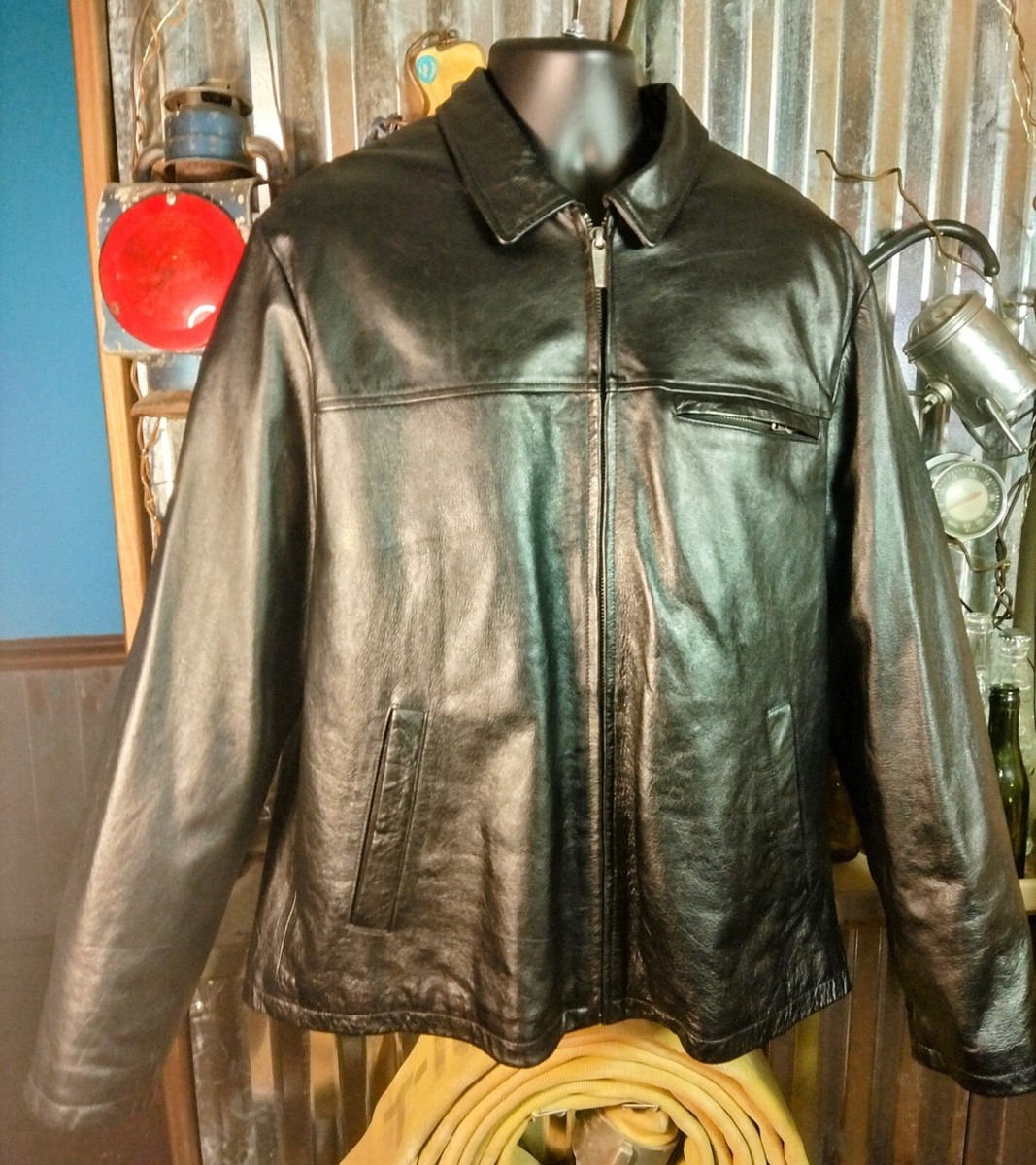 Vintage Wilsons Black Leather Jacket Mens L Insulated 3M Removable Thinsulate  | eBay | eBay US