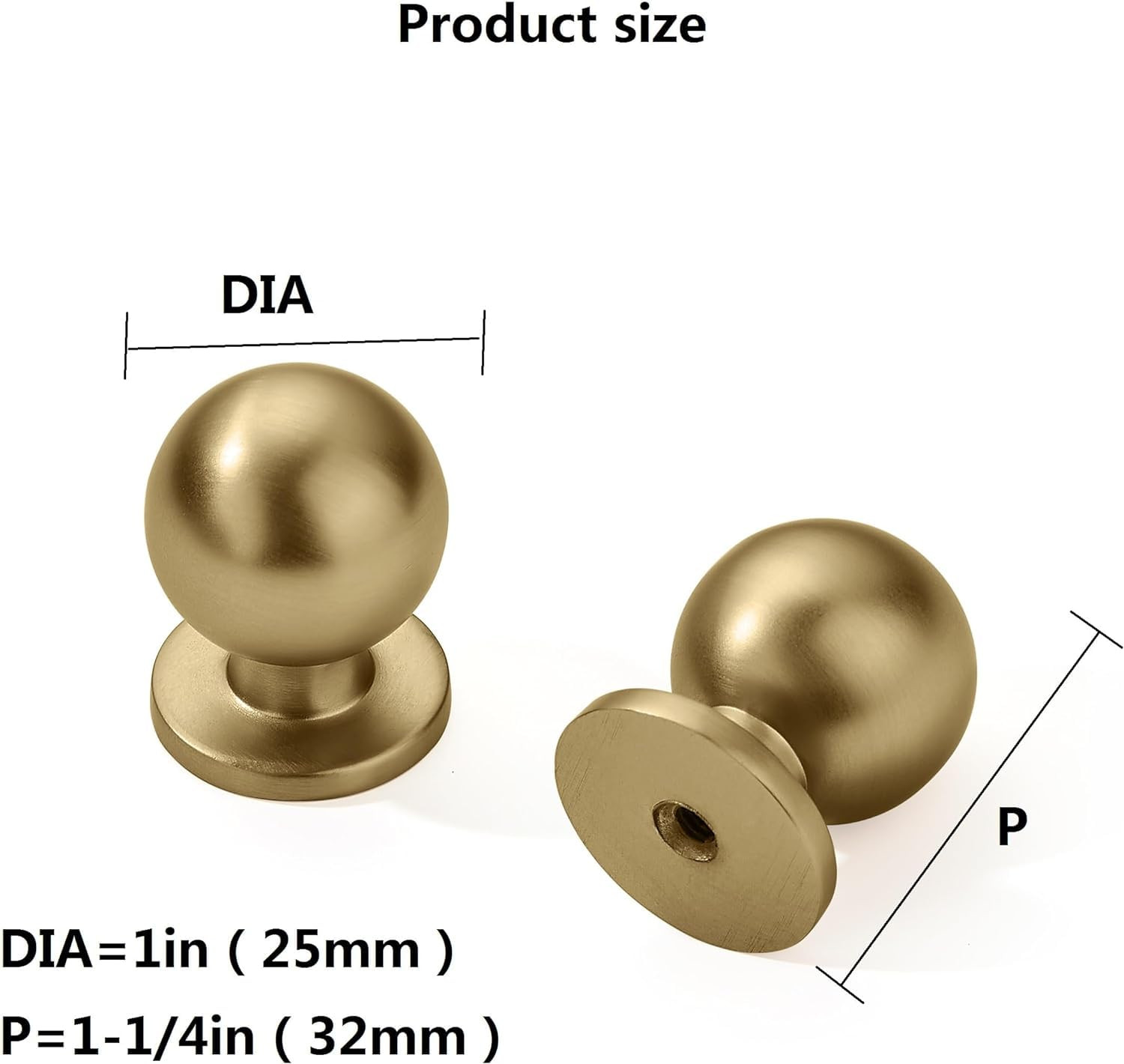 khtumeware 15 Pack Champagne Bronze Cabinet Knobs 1 Inch Single Hole Cabinet Handles Dresser Knob... | Amazon (US)