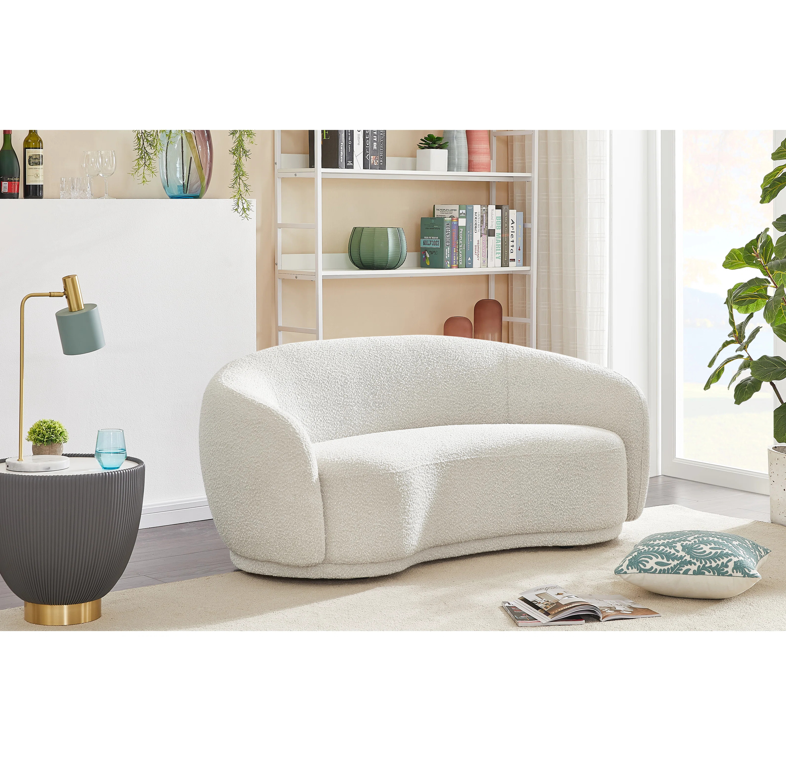 Orren Ellis Daetyn 64" Rolled Arm Chesterfield Loveseat & Reviews | Wayfair | Wayfair North America