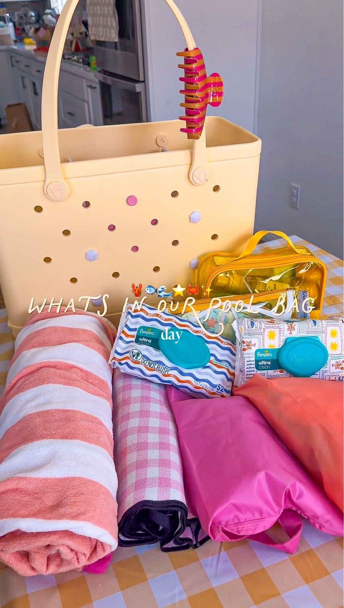 POOL BAG ESSENTIALS: these are the things we're keeping in our pool bag for daily swim!!

#LTKmomlife