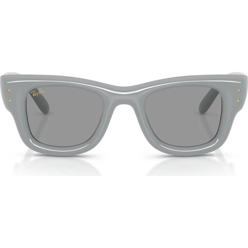 Ray-Ban Wayfarer Puffer 50mm Square Sunglasses in Solid Grey/grey at Nordstrom | Nordstrom
