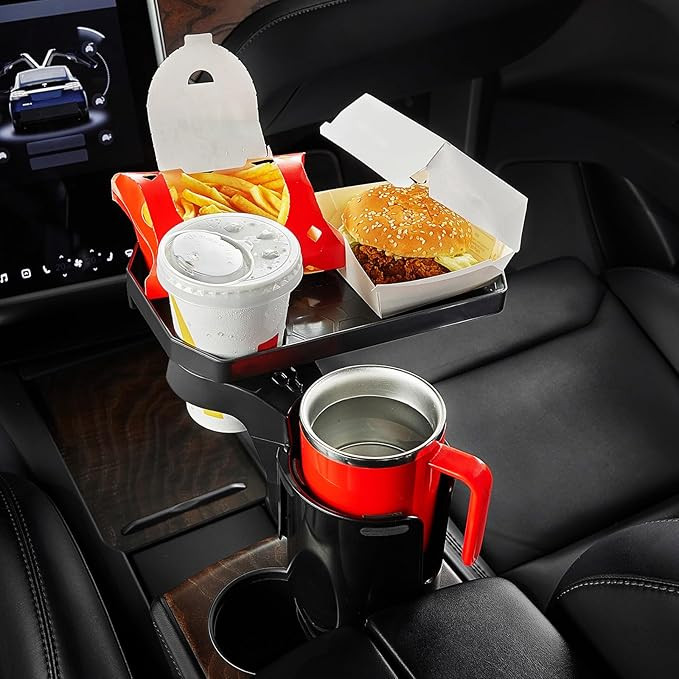 JoyTutus Car Cup Holder Expander, Automotive Cup Attachable Tray with 360° Rotation,Large Cup Ho... | Amazon (US)