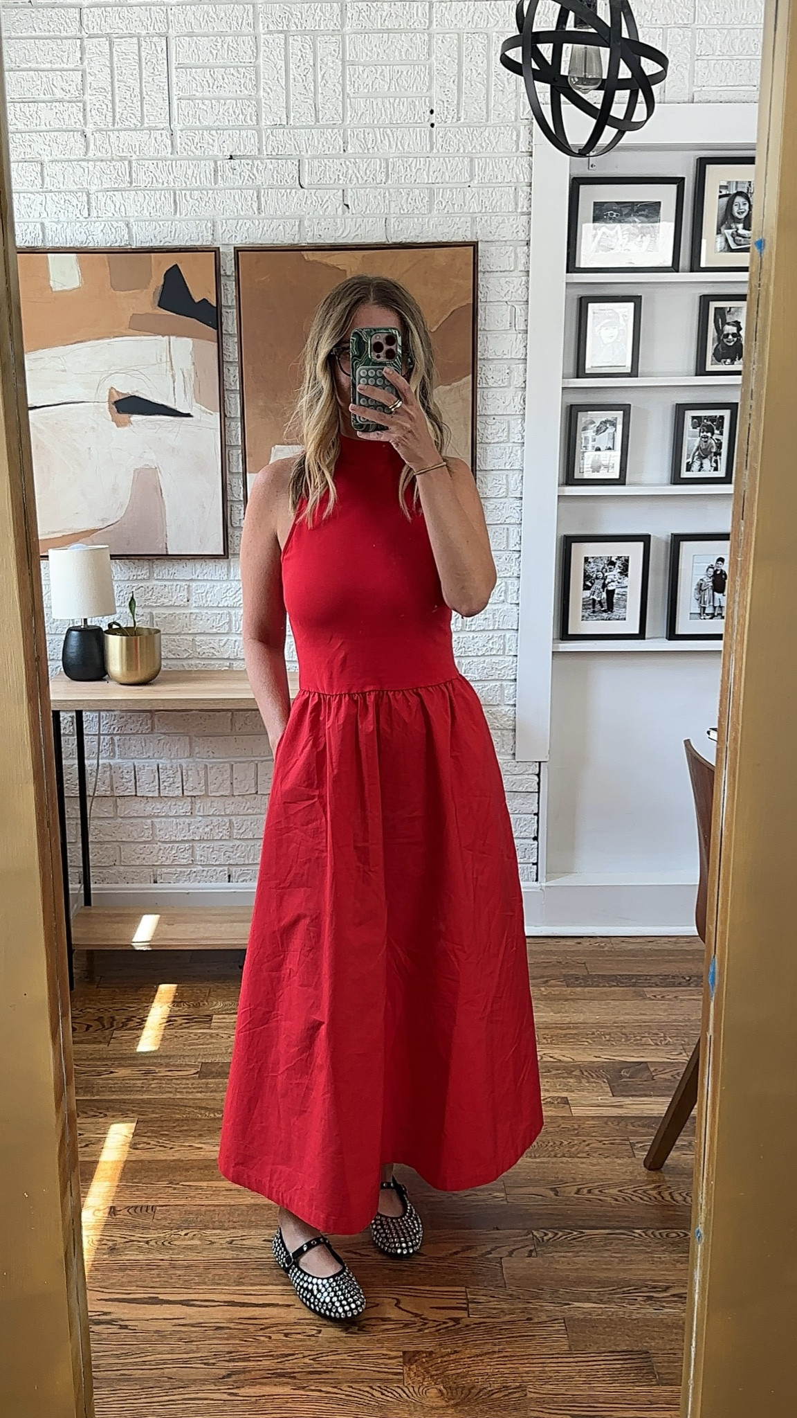 Red target dress. Runs big. Wesring xs and still lots of room. Studded ballet flats. Run big. Wearing normal size 7 and could def do a 6.5 

#LTKShoeCrush #LTKOver40 #LTKSeasonal