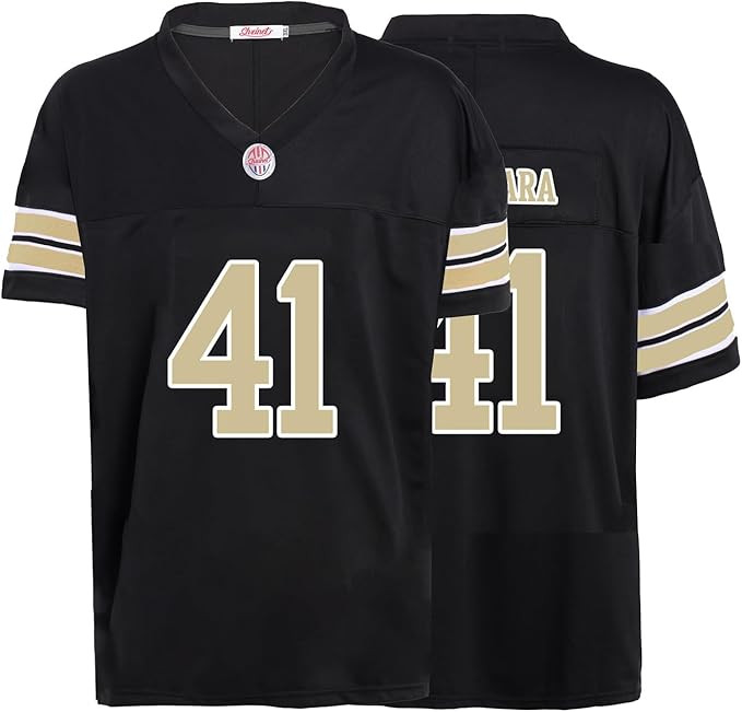 Custom Mens/Youth Football Stitched T-Shirt for Sports Fan Black/White No Brand/Logos | Amazon (US)