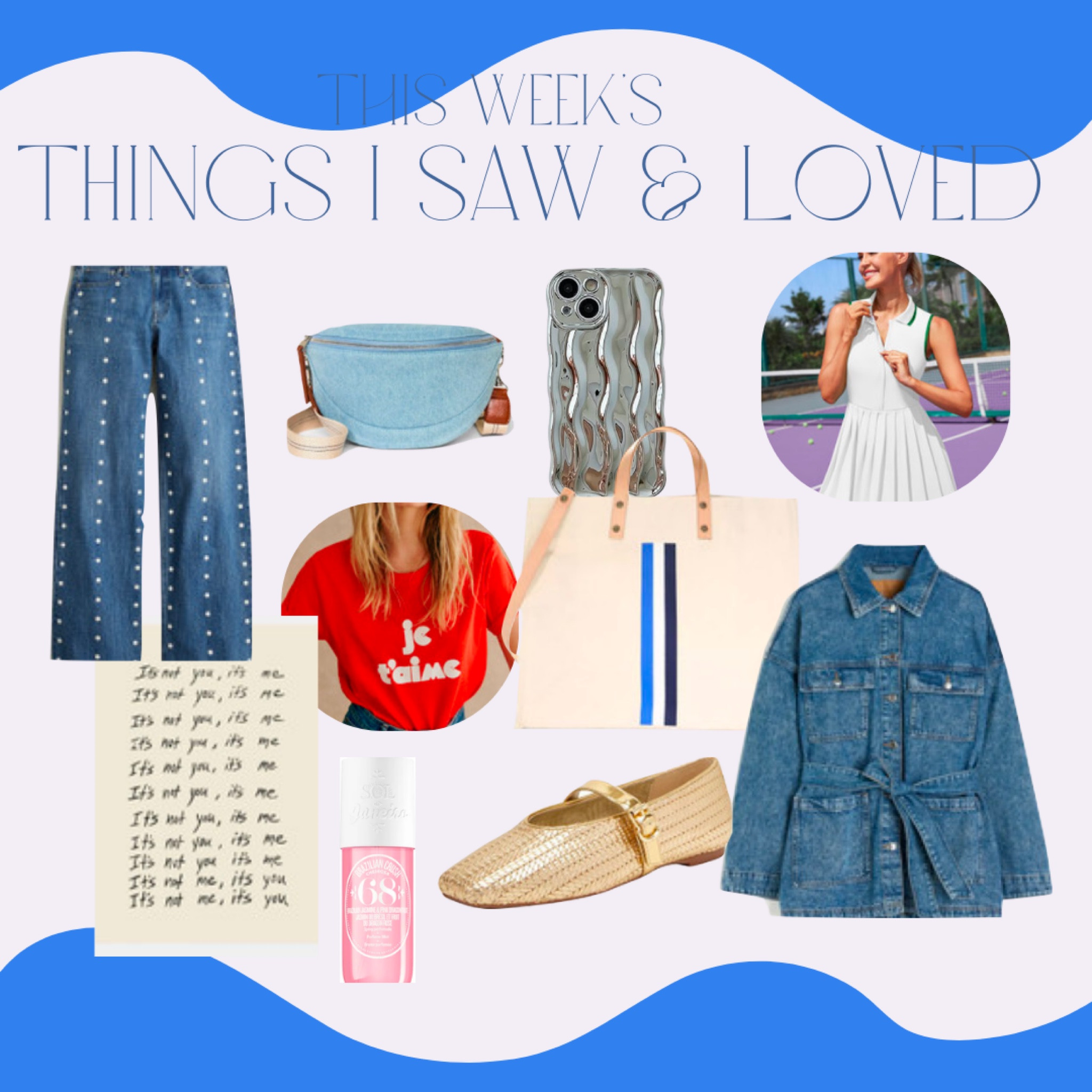 This week’s Things I Saw & Loved is a light introduction into spring with chambray and denim fabrics making their way into the rotation. 
I love this this preppy tote, these metallic flats and this tennis dress! 


#denim #flats #art #decor #lips #beauty #bag #workout #tennis

#LTKbeauty #LTKstyletip #LTKitbag