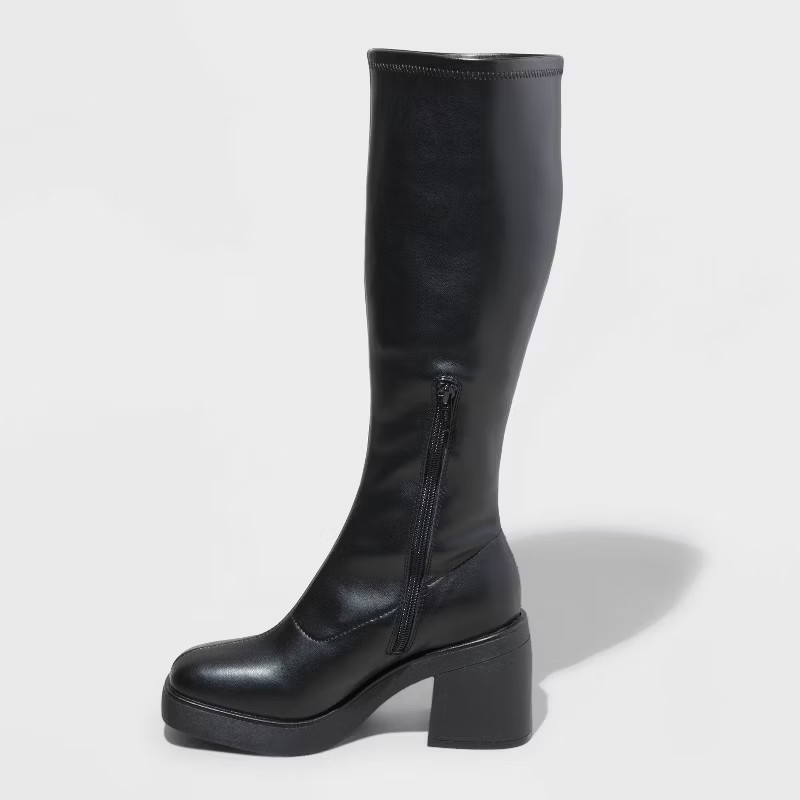 Women's Azzahya Tall Stretch Boots with Memory Foam Insole - Wild Fable™ Black 8.5 | Target