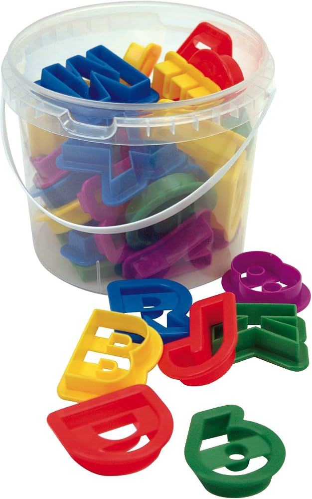 Dexam Plastic Letters and Numbers Cookie Cutters, Set of 36, Multi | Amazon (UK)