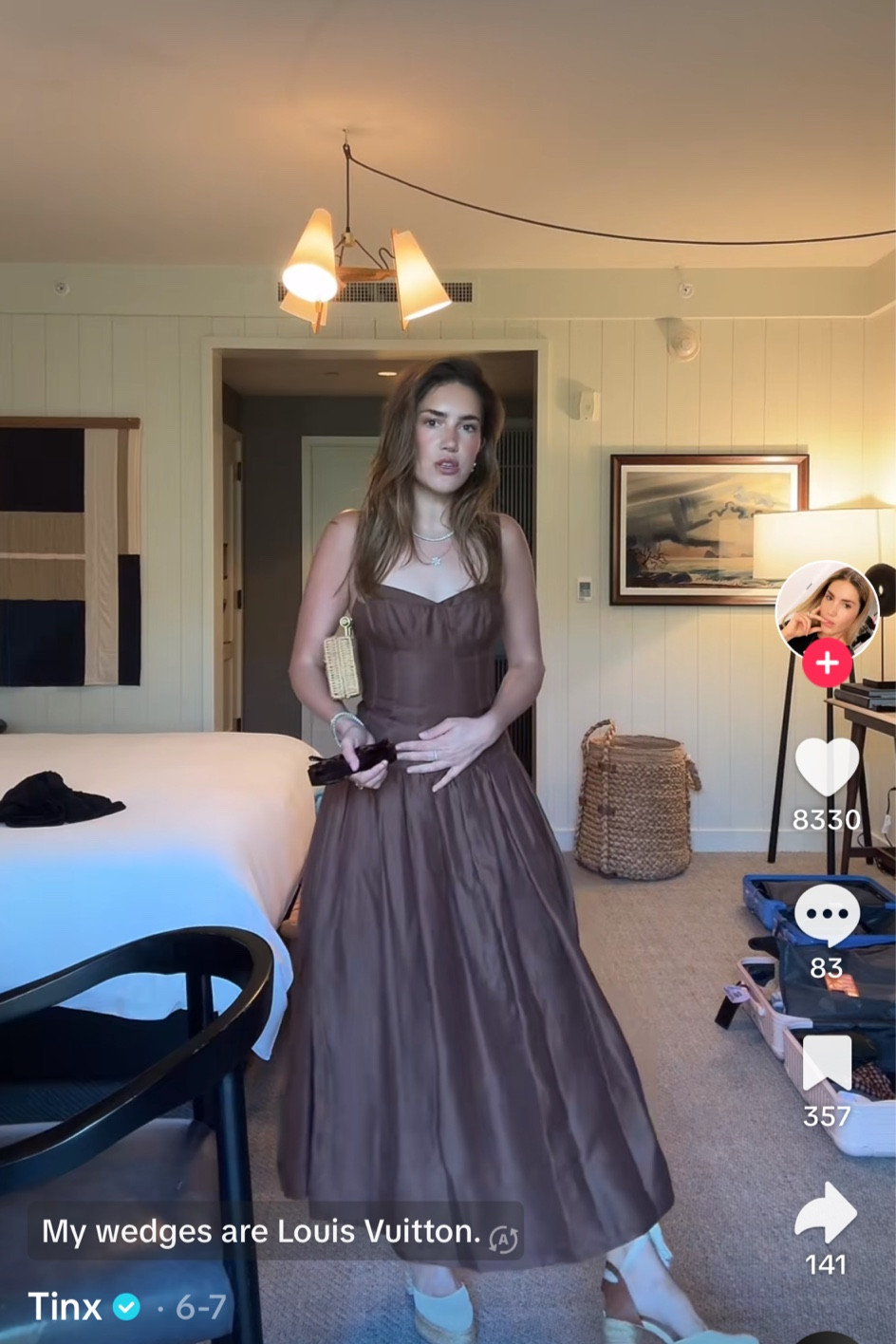 Love Tinx’s brown dress from Nicholas. More affordable versions linked as well as her exact dress! 