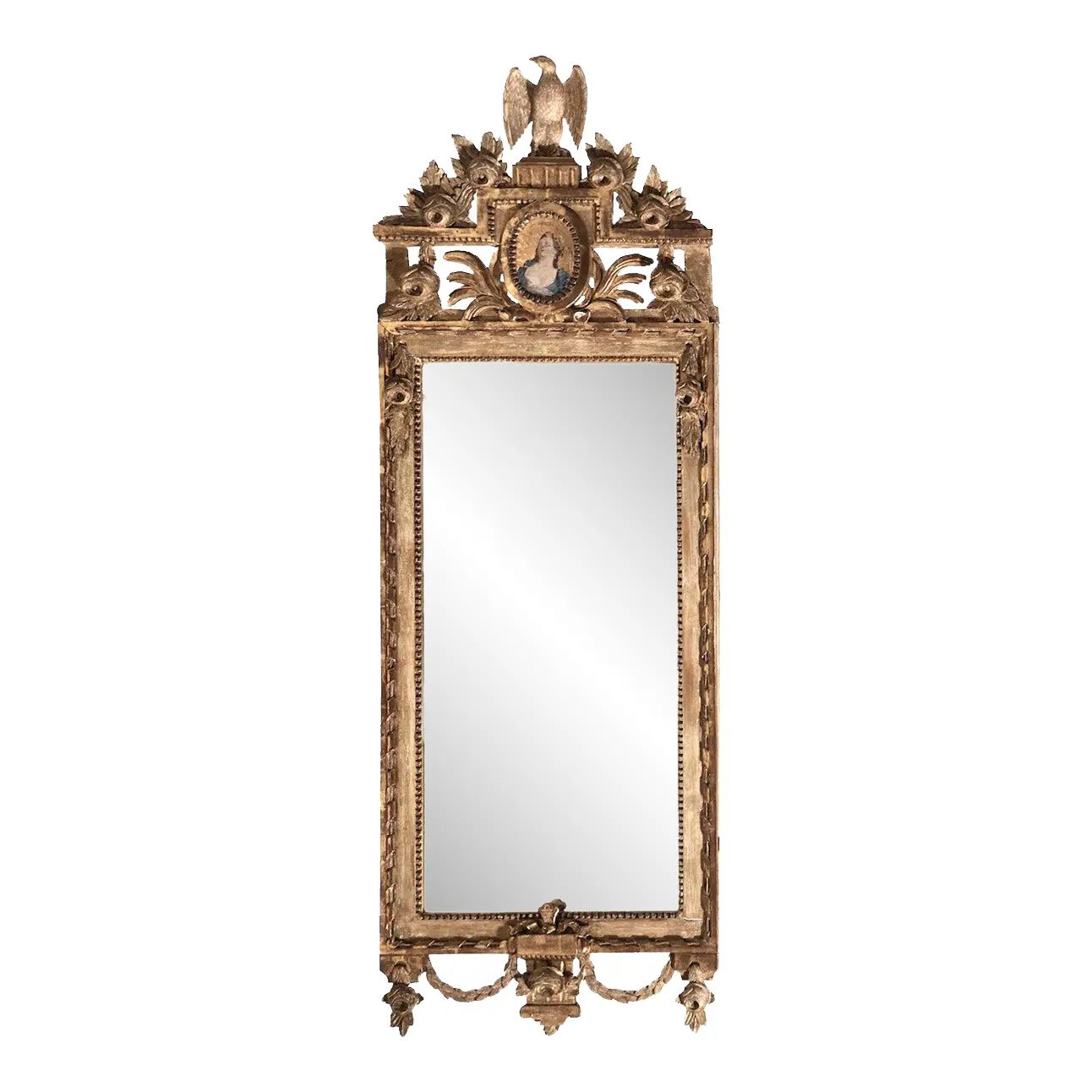 Gustavian Mirror with Rich Carving & Gilding, 1770s | Chairish