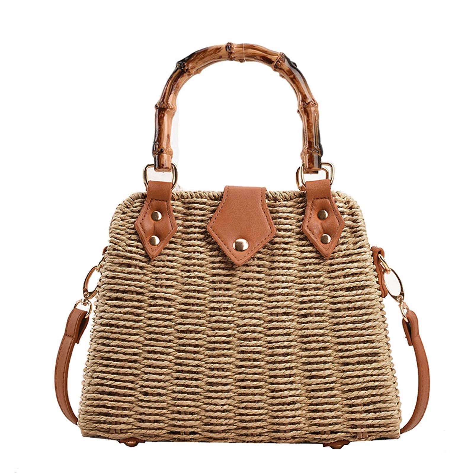 MIASHUI Stylish Shoulder Bags Woven Straw Handbag With Handle Crossbody Strap for Casual Use | Walmart (CA)