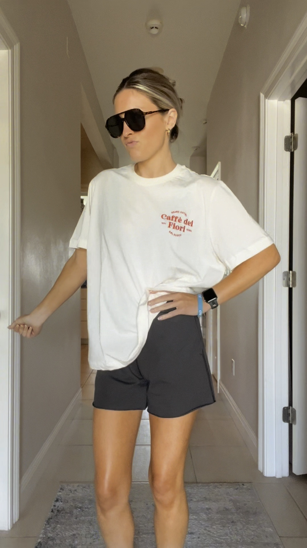 Wearing a size medium in the shirt and xs in shorts! Love these shorts bought in the other colors as well. 

#LTKVideo #LTKFindsUnder50 #LTKSummerSales