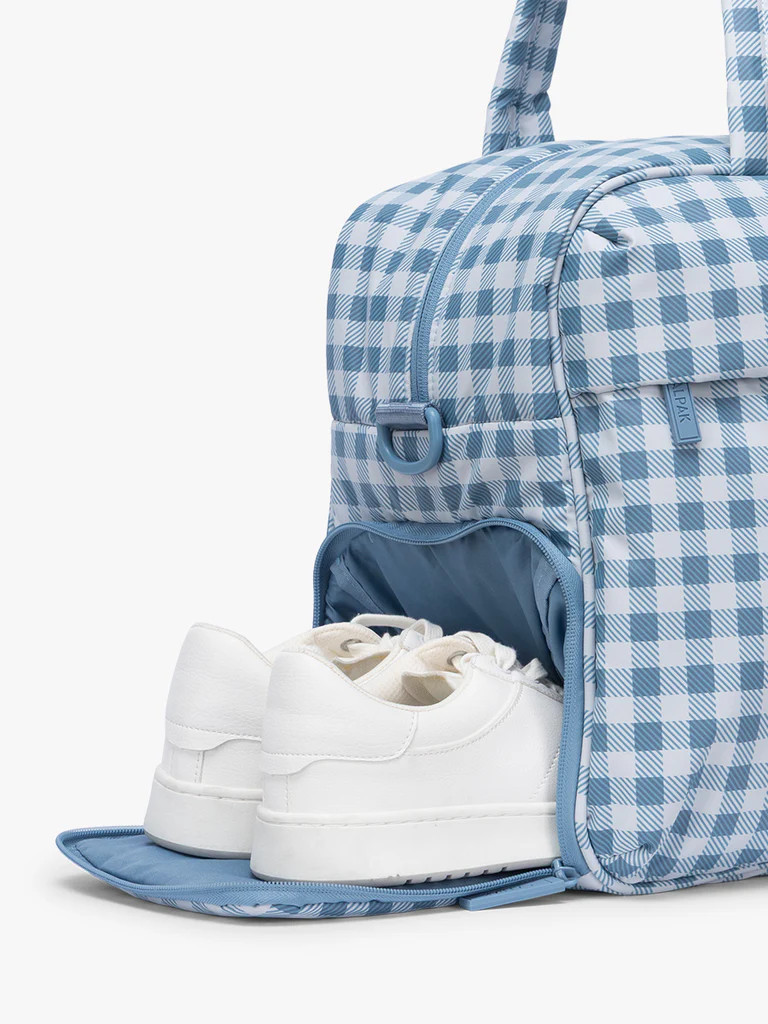 Luka Duffel in French Blue Gingham | CALPAK