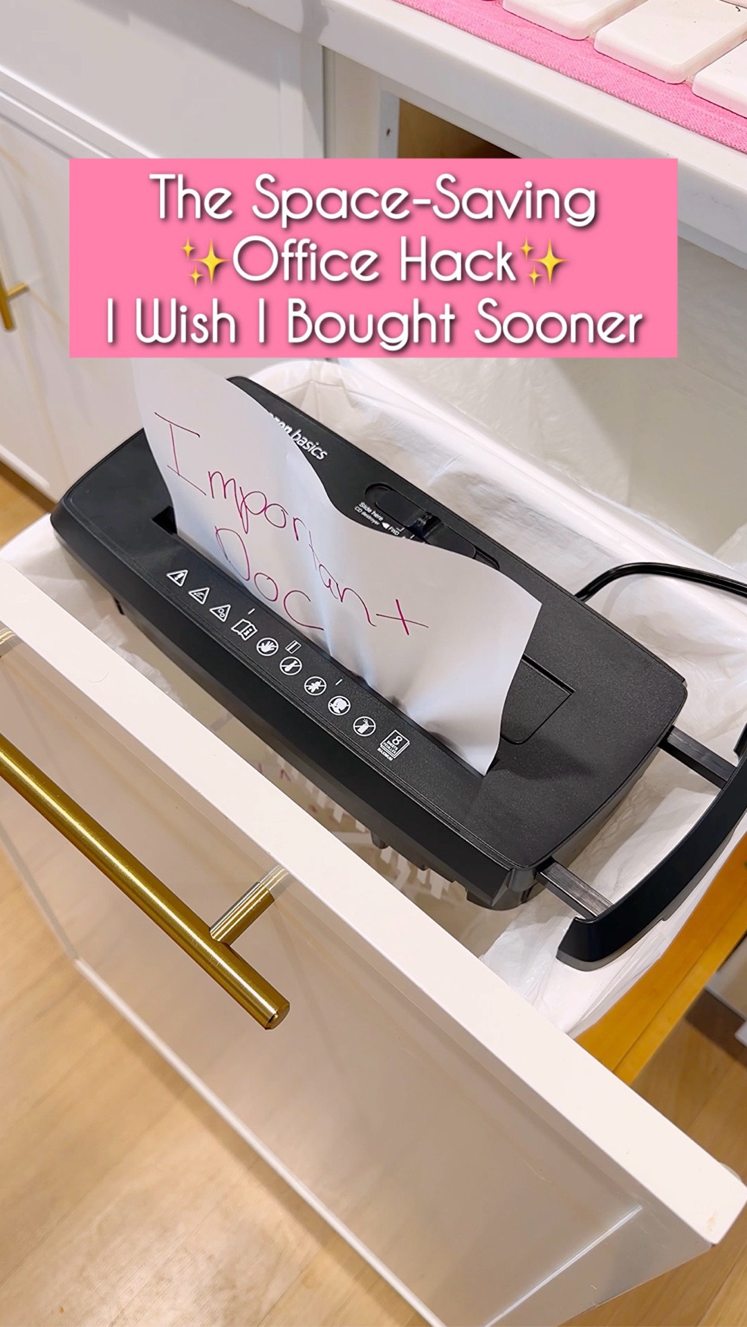 The space‑saving office hack I wish I found sooner. Instead of a bulky shredder taking up floor space, this tiny attachment sits right on your trash can and shreds straight into the bag. No mess, no noise, no giant machine.
#LTKhome #LTKfinds #organization #spacesaving #homeoffice

#LTKSaleAlert #LTKHome #LTKmomlife