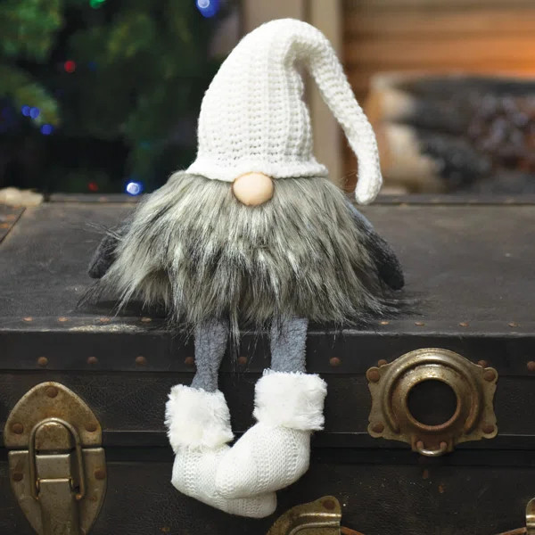 Cream Knit Dangle Legs Gnome | Wayfair North America