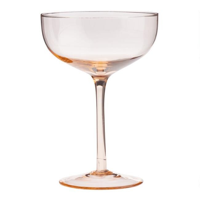Peach Coupe Glass | World Market