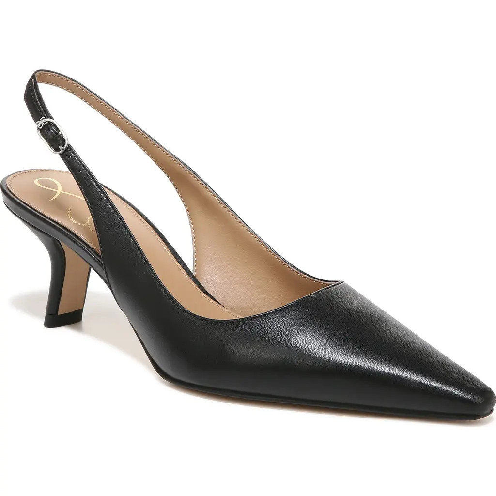 Sam Edelman Bianka Slingback Pump in Black at Nordstrom, Size 5 | Nordstrom