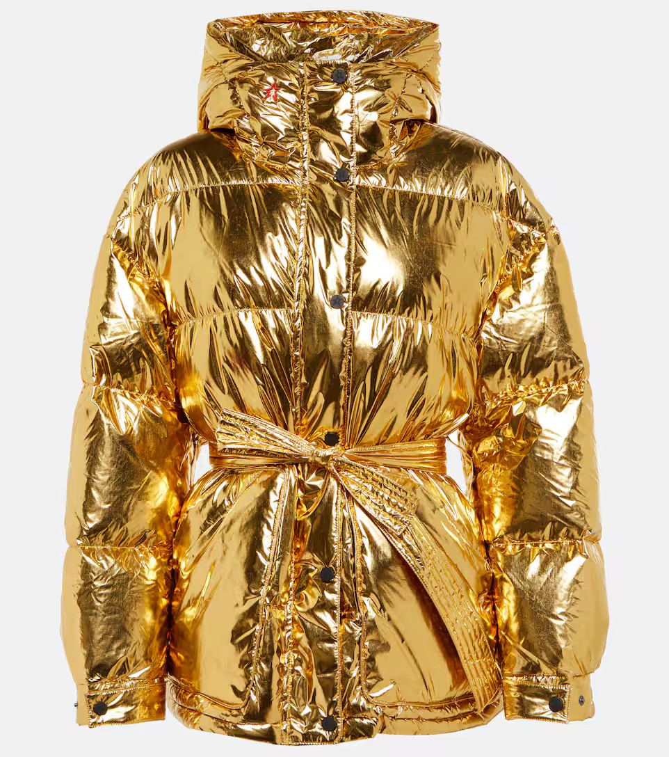 Metallic belted down parka | Mytheresa (FR)