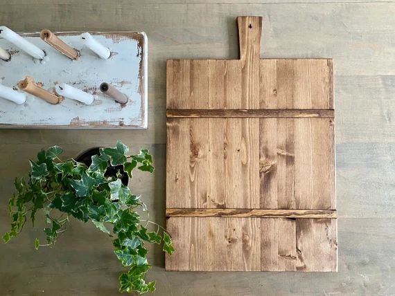 XLarge European Bread Board // Farmhouse Style Charcuterie Tray // Vintage Wood Bread Board // Fo... | Etsy (US)