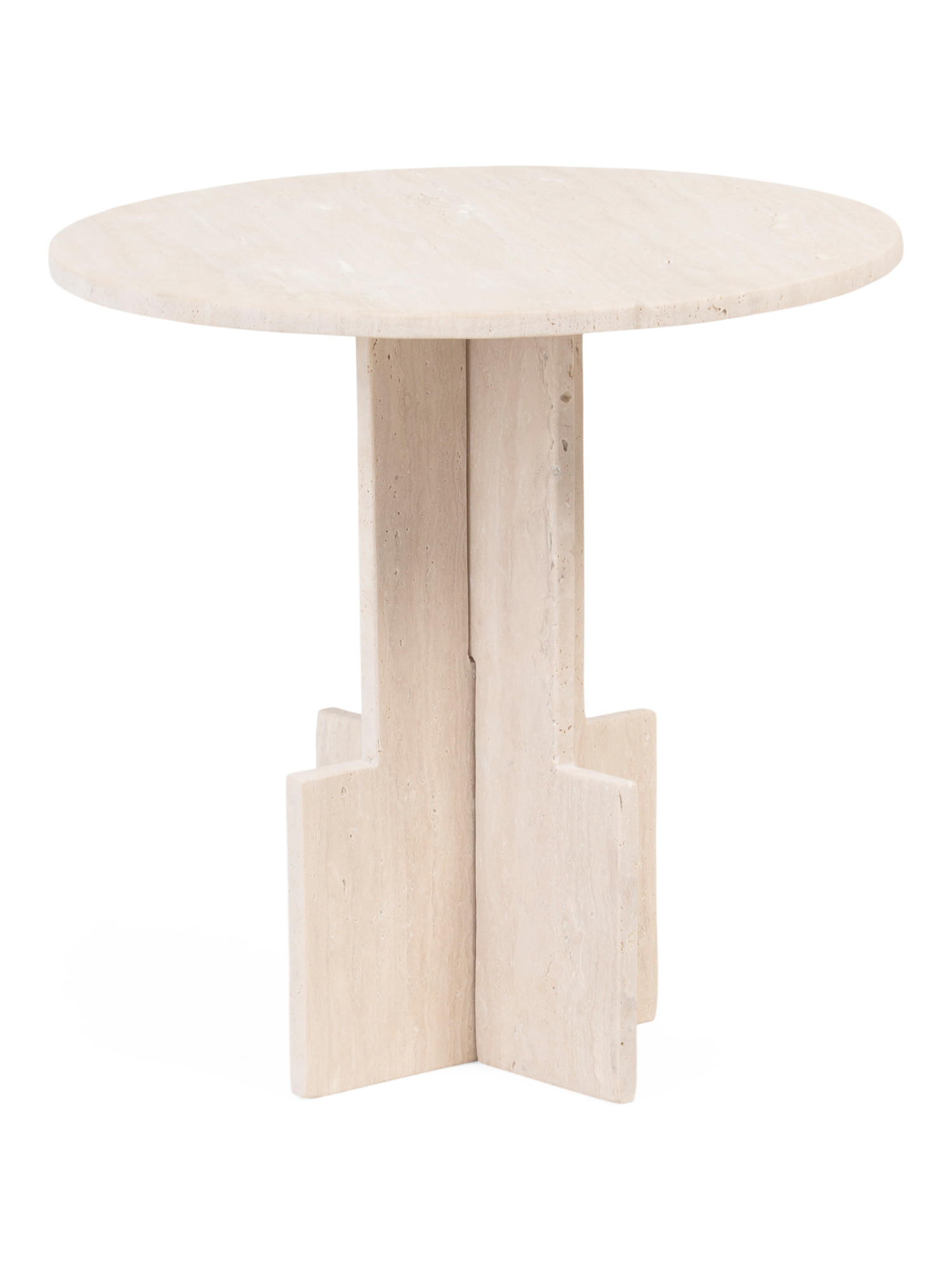 18in Solid Travertine Accent Table | Furniture & Lighting | Marshalls | Marshalls