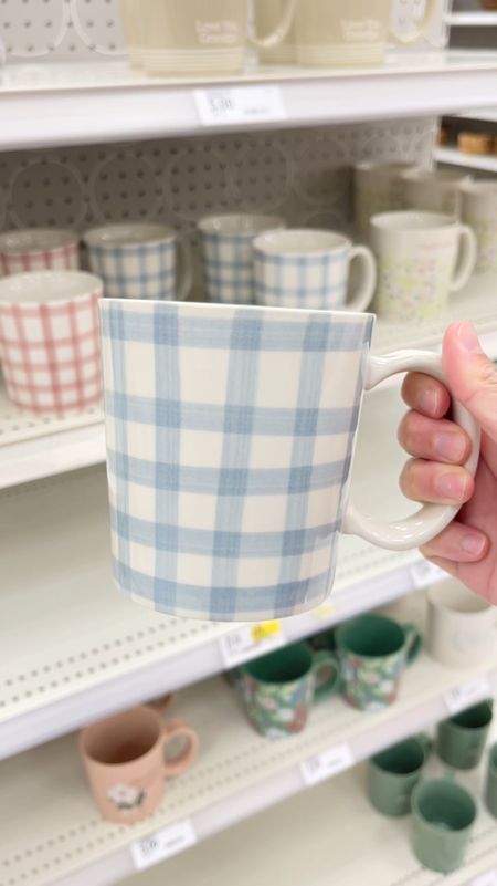 Snag these new $5 blue gingham mugs!! Excellent size and such a pretty blue! These will go fast! I snagged 2 🙌🏻🩵🤍

#LTKhome #LTKxTarget #LTKfindsunder50