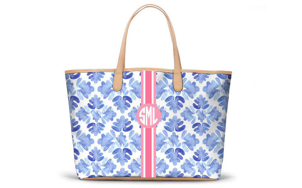 St. Anne Tote - Monogram Stripe | Barrington Gifts