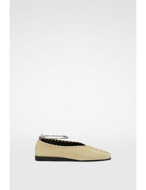 Jil Sander Scarpa Ballerina With Ankle Bracelet | David Jones | David Jones (Australia & New Zealand)