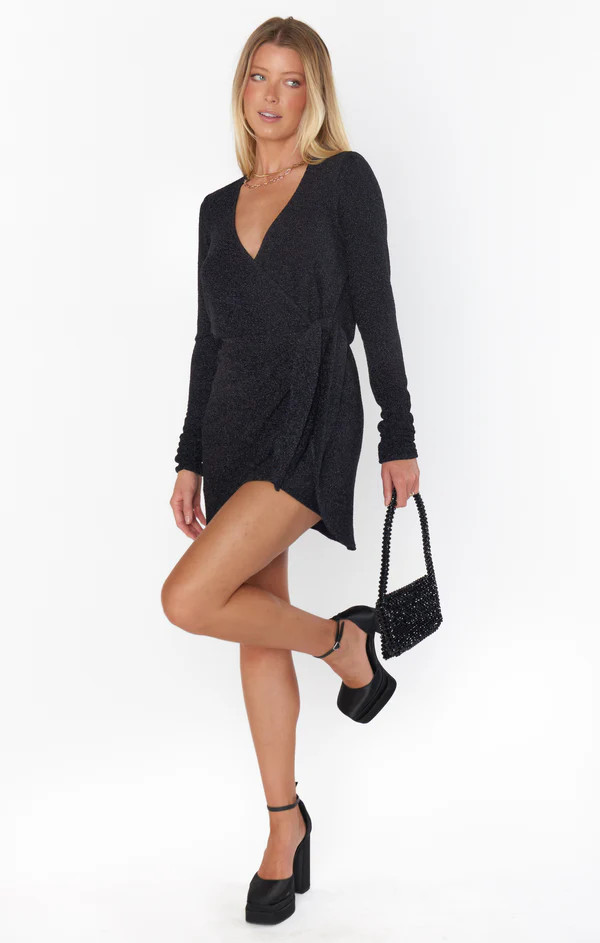 Stage Skort Dress ~ Black Shimmy Shine | Show Me Your Mumu