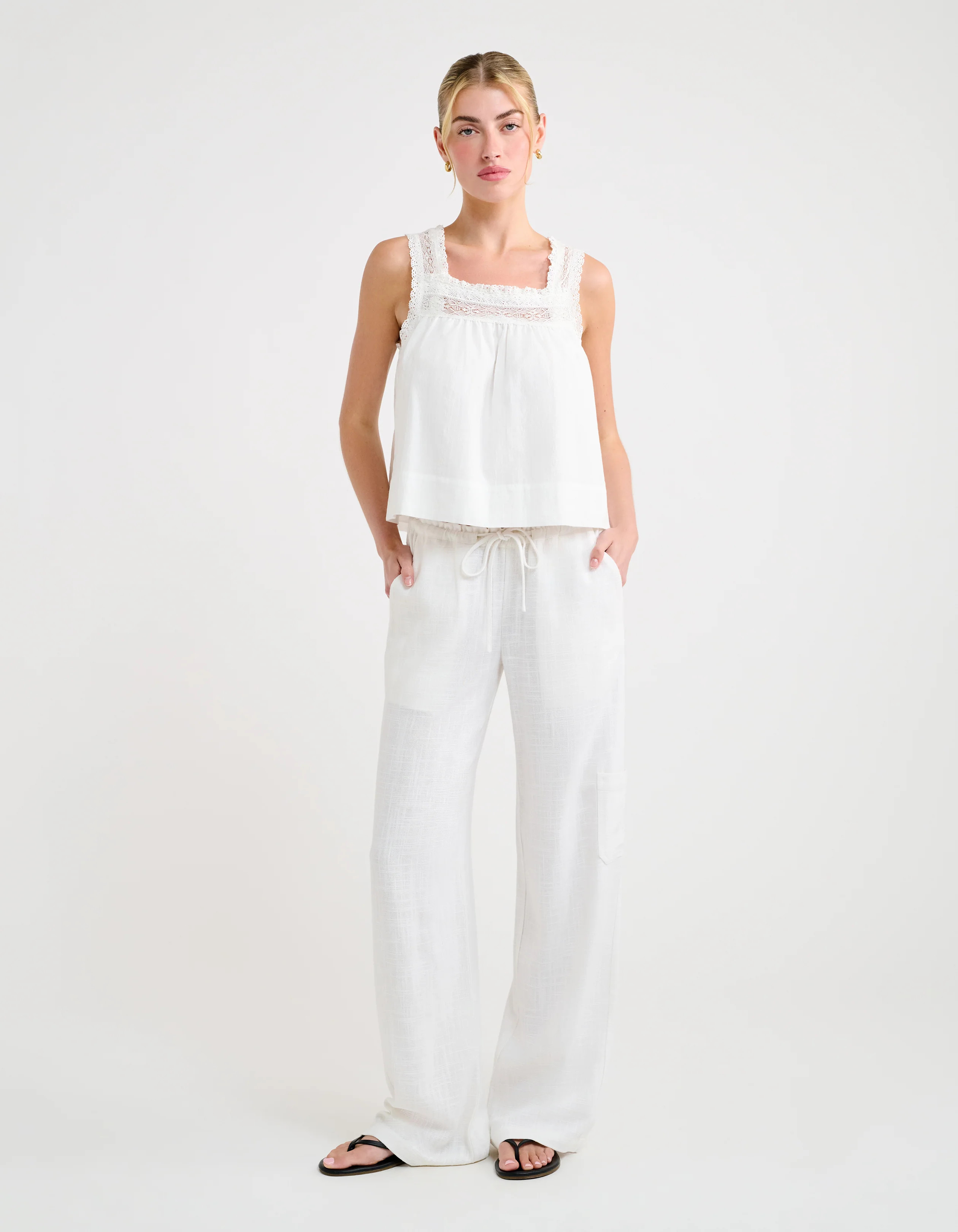 High Fidelity Pant | White Linen - Women's Bottoms | Shop Rumored | Rumored