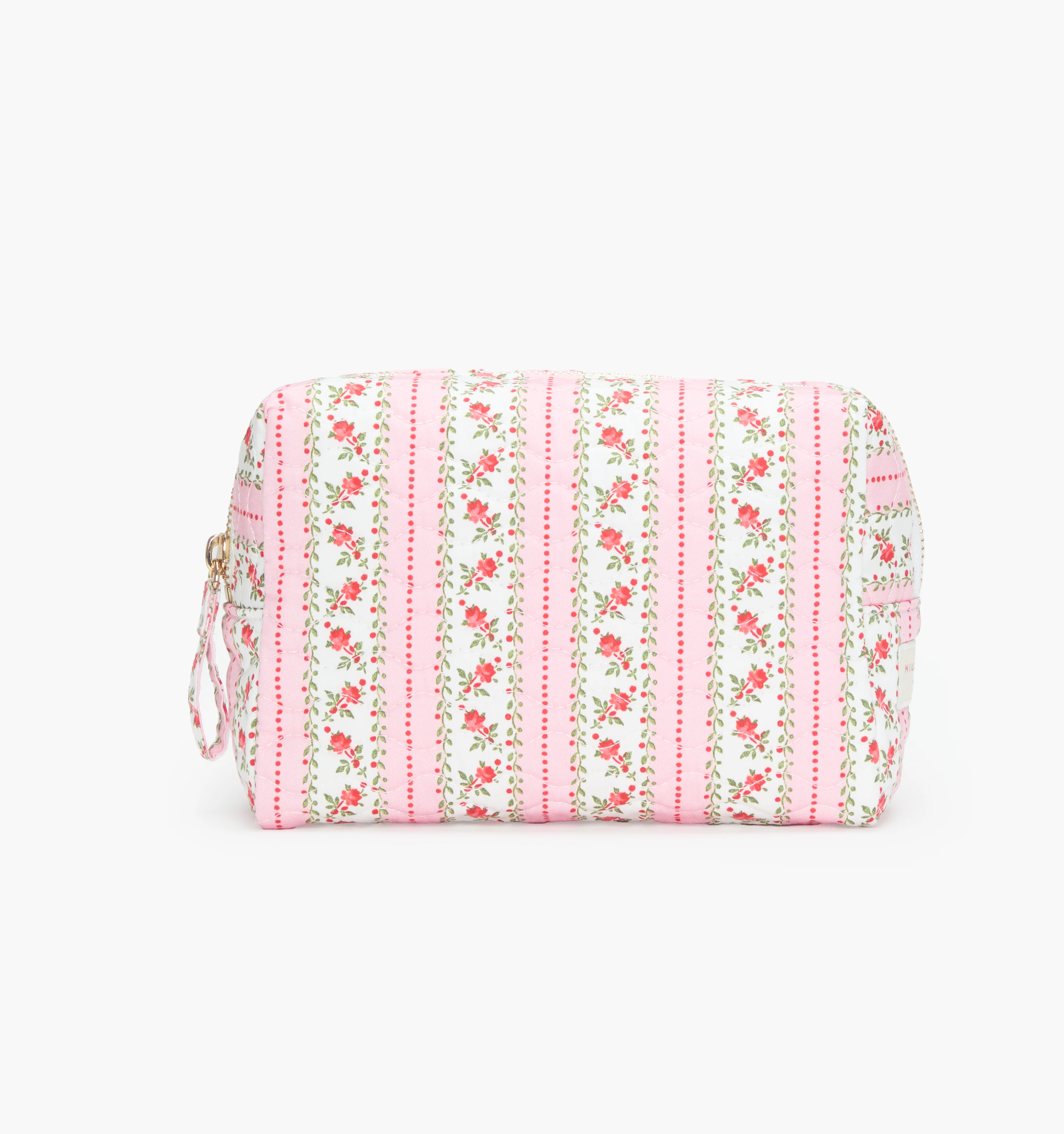 The Mini Quilted Cosmetic Bag - Lime Gingham | Hill House Home US