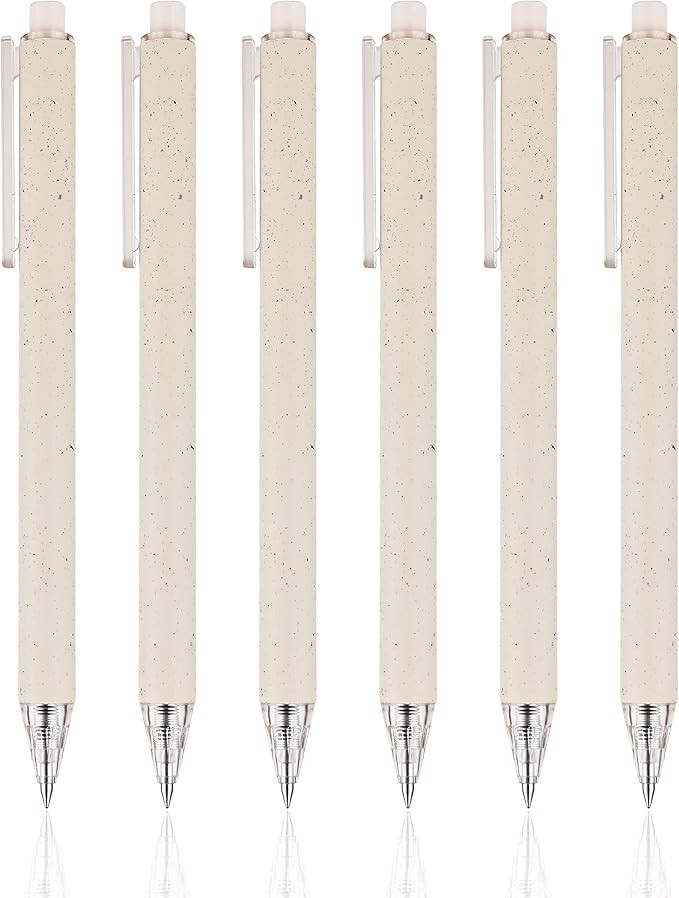 RIANCY 6PACK Cute Pen, Black Gel in pens 0.5mm Fine tip Black Ink fine Point Pen Black Ink Pens Q... | Amazon (US)