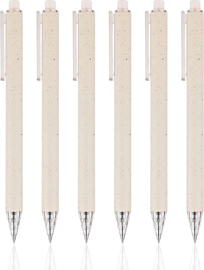 RIANCY 6PACK Cute Pen, Black Gel in pens 0.5mm Fine tip Black Ink fine Point Pen Black Ink Pens Q... | Amazon (US)