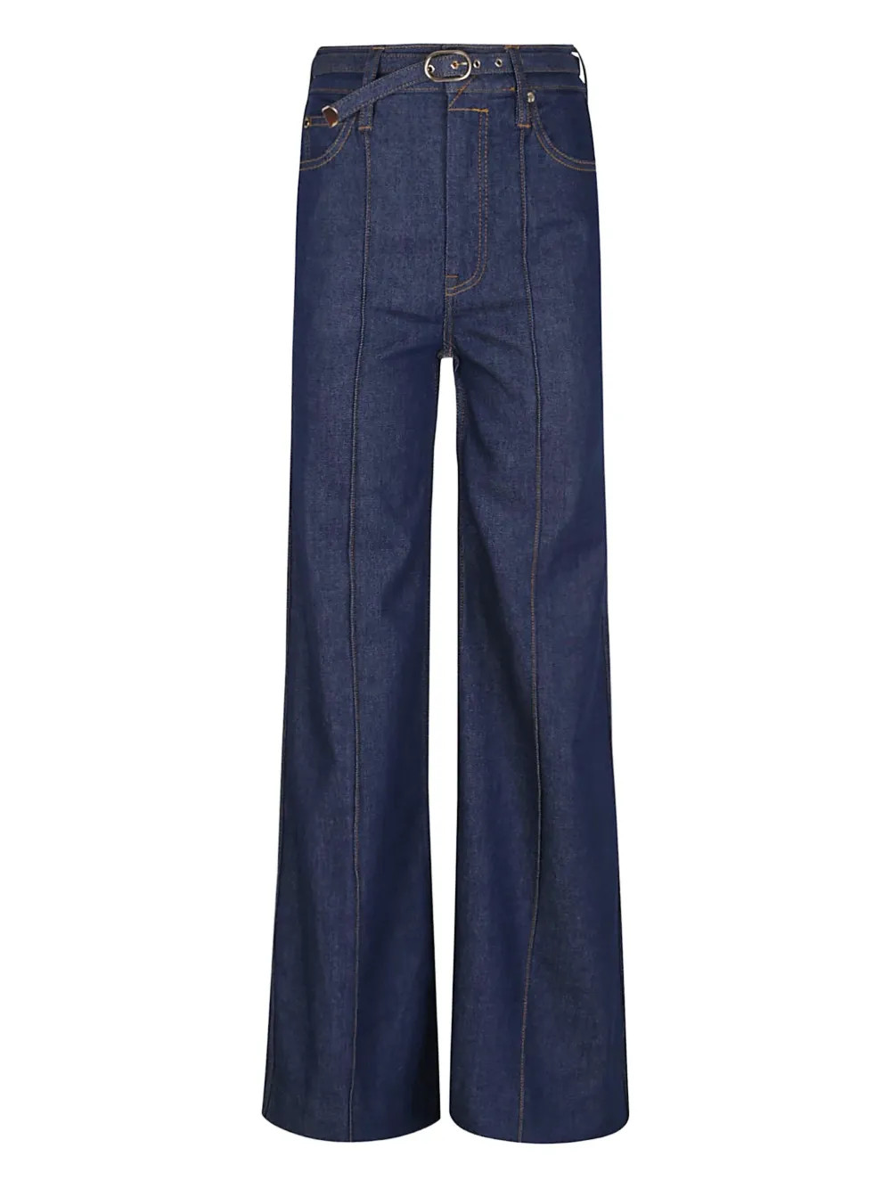 belted-embellishment panel denim jeans | Farfetch Global
